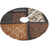 African culture designs on diagonal shapes ブラッシュドポリエステルツリースカート (アングル)