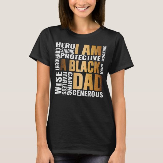 African Culture I Am A Black Dad History Month Mel Tシャツ (正面)