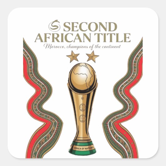 African Cup in Morocco スクエアシール (正面)