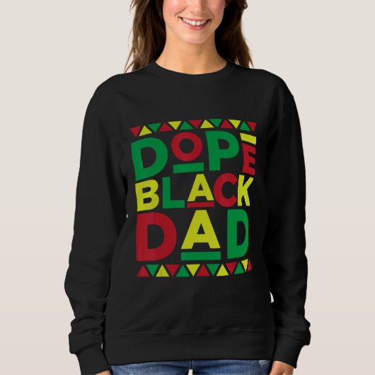 African Dad Black Father Father s Day Melanin Dad スウェットシャツ (正面)