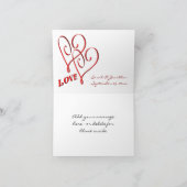 African Daisy Flower Wedding Photo サンキューカード (内部)