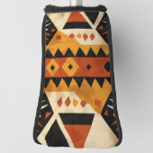 African design background in brown and black ゴルフヘッドカバー (回転90)