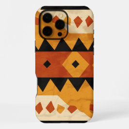 African design background in brown and black iPhone 16 pro maxケース