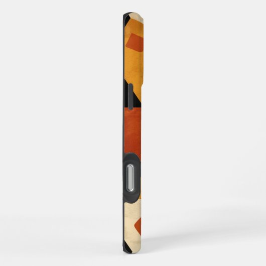 African design background in brown and black iPhoneケース (右側面)