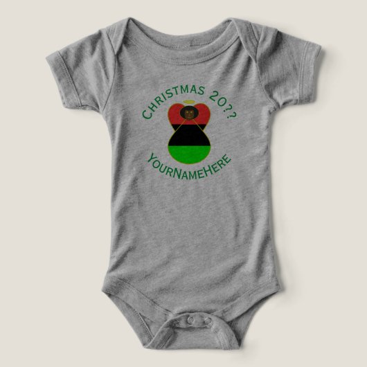 African Diaspora Angel Christmas Flag Personalized (デザイン正面)