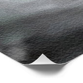 African Elephant in Misty Fog Serene Impasto ポスター (コーナー)