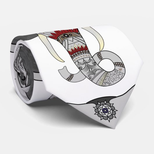 African-Elephant-Tribal ネクタイ (ロール)