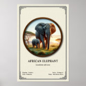 African Elephant Zoology Series ポスター (正面)