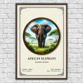 African Elephant Zoology Series ポスター