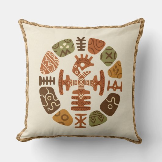 African Ethnic Motifs クッション (正面)