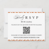 African Ethnic Pattern Border QR Code Wedding RSVP (正面)