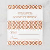 African Ethnic Pattern Border Wedding Place Card プレイスカード (外部開封)