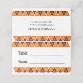 African Ethnic Seamless Texture Pattern Wedding プレイスカード (外部開封)