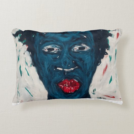 African Face Pillow アクセントクッション (正面)