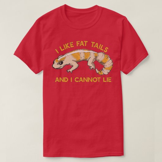 African Fat Tailed Gecko  Tシャツ (デザイン正面)