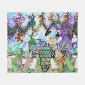 African Feast: Rhythms of Africa フリースブランケット (正面(横))