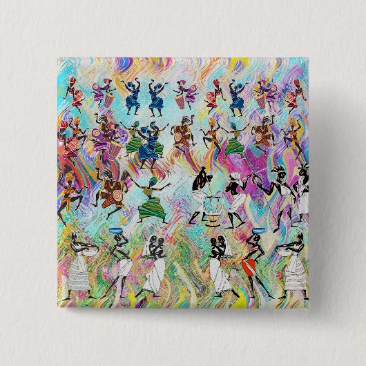 African Feast: Rhythms of Unity 缶バッジ (正面)