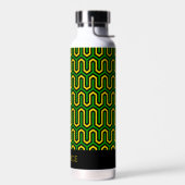 African Geometric Print Jamaican Pattern ウォーターボトル (左面)