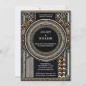 African Ghana Brown Nigeria's伝統的より結婚 招待状 (正面)