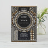 African Ghana Brown Nigeria's伝統的より結婚 招待状 (スタンド正面)