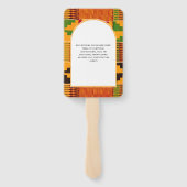 African Ghana Kente WEDDING Guest Favor Gift ハンドファン (裏面)