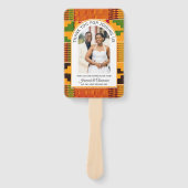 African Ghana Kente WEDDING Guest Favor Gift ハンドファン (正面)