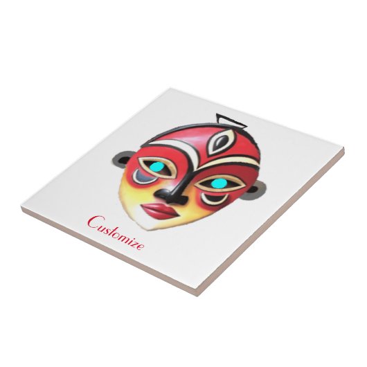 African Girl Face Mask Thunder_Cove  タイル (側面)