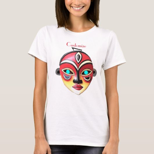 African Girl Face Mask Thunder_Cove  Tシャツ (正面)