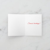 African Grey on Gifts — Festive Greeting Card シーズンカード (内部)