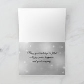 African Grey Parrot Baby Christmas カード (内部)