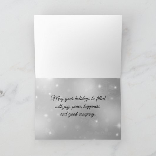 African Grey Parrot Baby Christmas カード (内部)