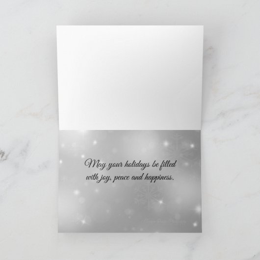 African Grey Parrot Baby Christmas カード (内部)