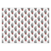 African grey parrot cartoon illustration テーブルクロス (正面(横))