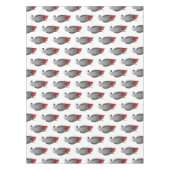 African grey parrot cartoon illustration テーブルクロス (正面)