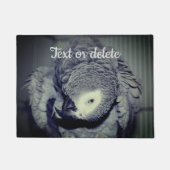 African Grey Parrot Cute Bird 2 Personalized  ドアマット (正面)