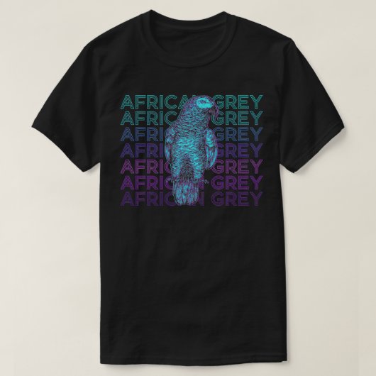 African Grey Parrot Retro African Grey Premium  Tシャツ (デザイン正面)