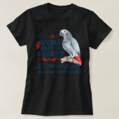 African grey parrot  tシャツ (デザイン正面)