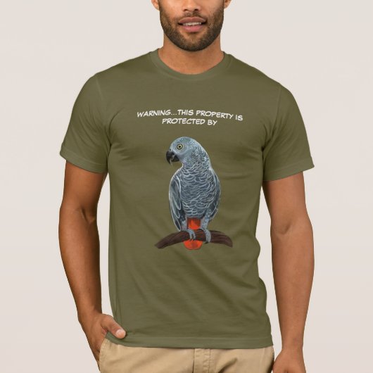 African grey parrot T-Shirt Tシャツ (正面)