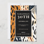 African-Inspired Boho Abstract Animal Print 招待状 (正面)