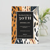 African-Inspired Boho Abstract Animal Print 招待状 (スタンド正面)