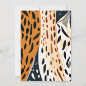African-Inspired Boho Abstract Animal Print 招待状 (裏面)