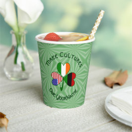 African Irish American Shamrock Personalized Text 紙コップ