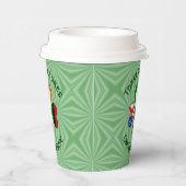 African Irish American Shamrock Personalized Text 紙コップ (右)