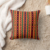 African Kente Remix Throw Pillow クッション (ブランケット)