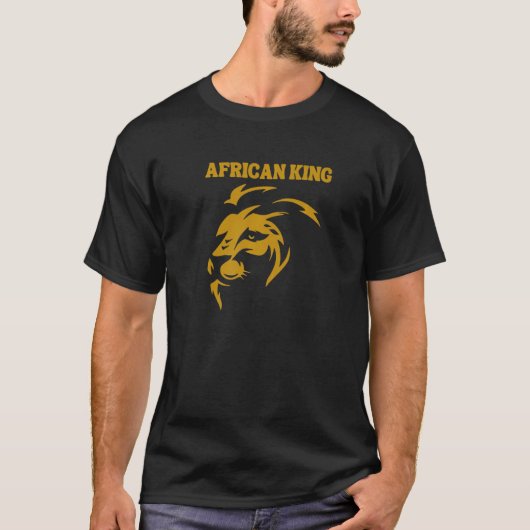 African King Lion Of Africa Animals Premium Tシャツ (正面)