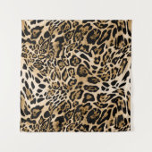 African Leopard Fur：シームレスアニマルテクスチャ タペストリー (正面(横))