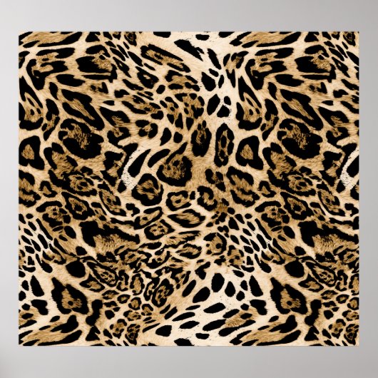 African Leopard Fur:シームレスアニマルテクスチャ ポスター (正面)