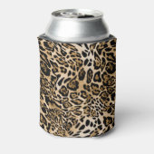 African Leopard Fur:シームレスアニマルテクスチャ 缶クーラー (缶裏面)