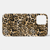 African Leopard Fur：シームレスアニマルテクスチャ Case-Mate iPhoneケース (裏面 (横))