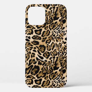 African Leopard Fur:シームレスアニマルテクスチャ iPhone 12ケース